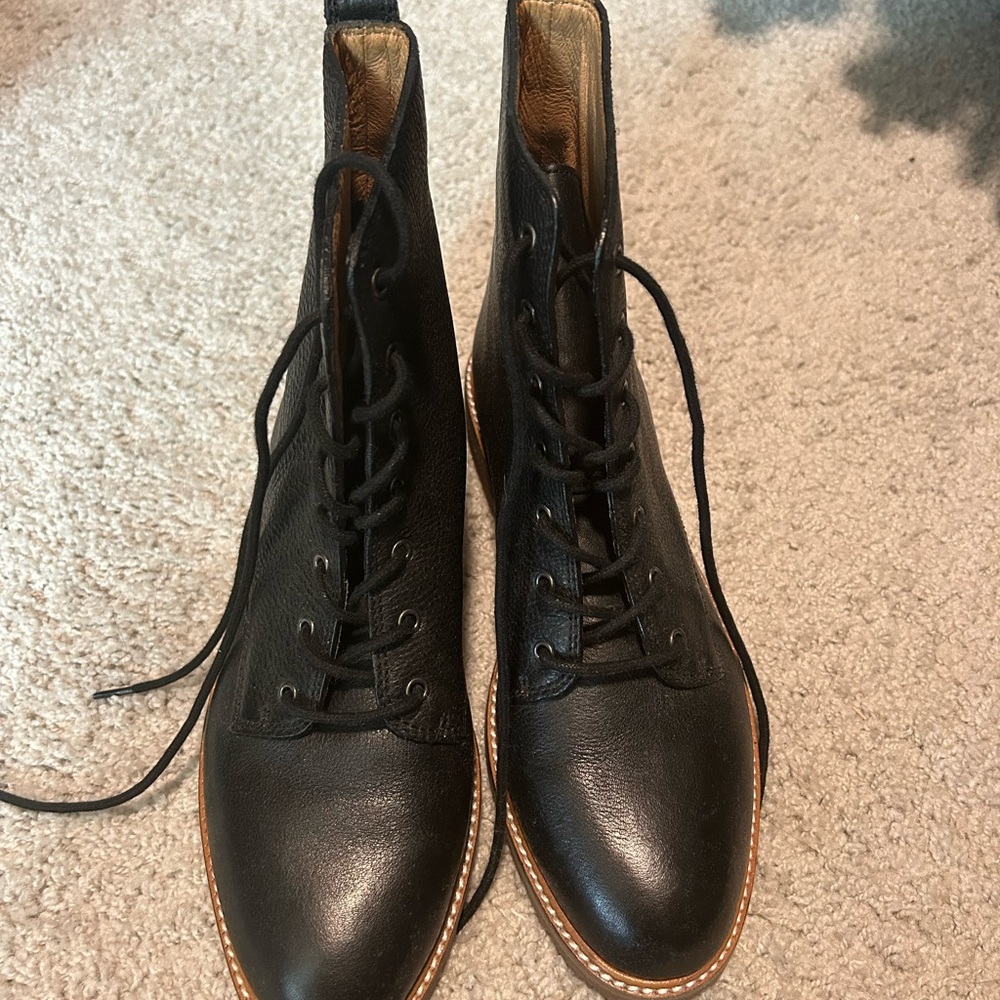 Madewell Lace up Leather Boot